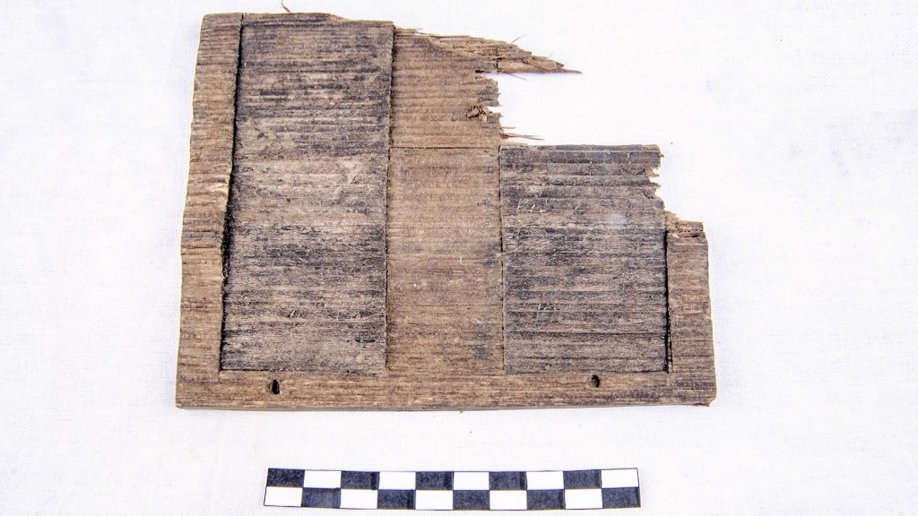 Archeologische opgraving in Alphen: Schrijftafel