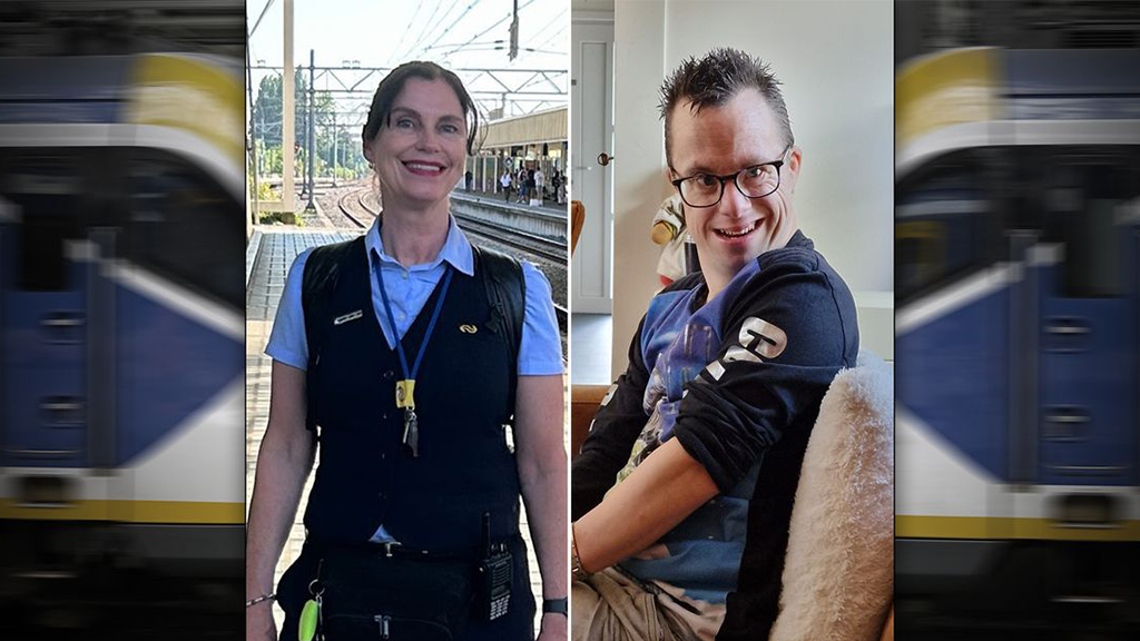 Vermiste Edwin met downsyndroom zit in trein van conductrice Linda: ‘Die moet niet alleen reizen’